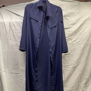 Long navy sheer cover/jacket